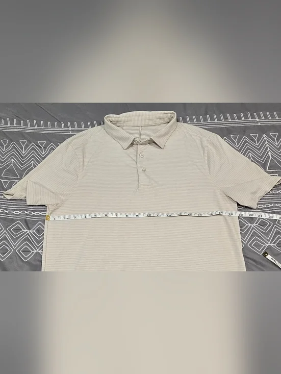 Lululemon Mens Performance Striped Polo Size Small - Picture 3 of 4